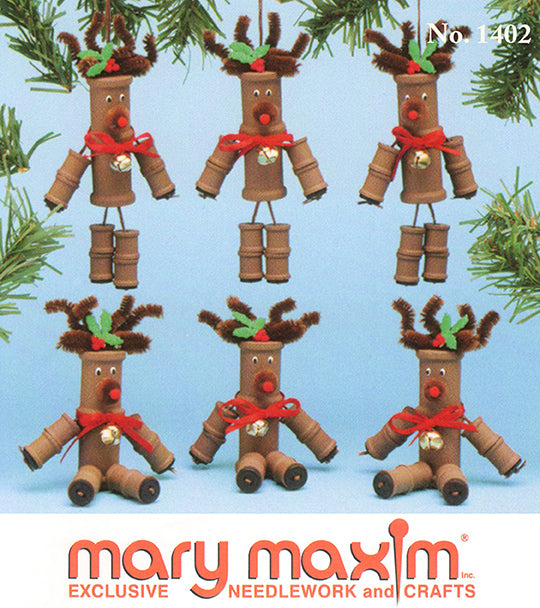 Spool Reindeer Ornaments Pattern