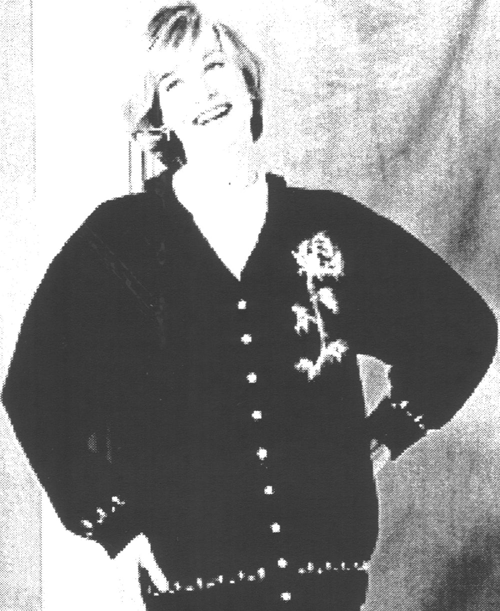 Patrón de cárdigan rosa de angora