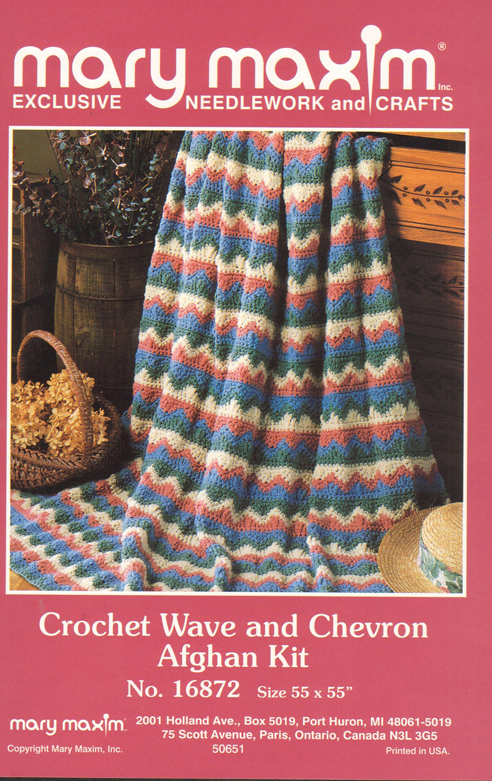 Crochet Wave & Chevron Afghan Pattern