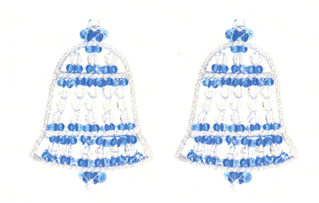 Blue Beaded Bells Ornament Pattern