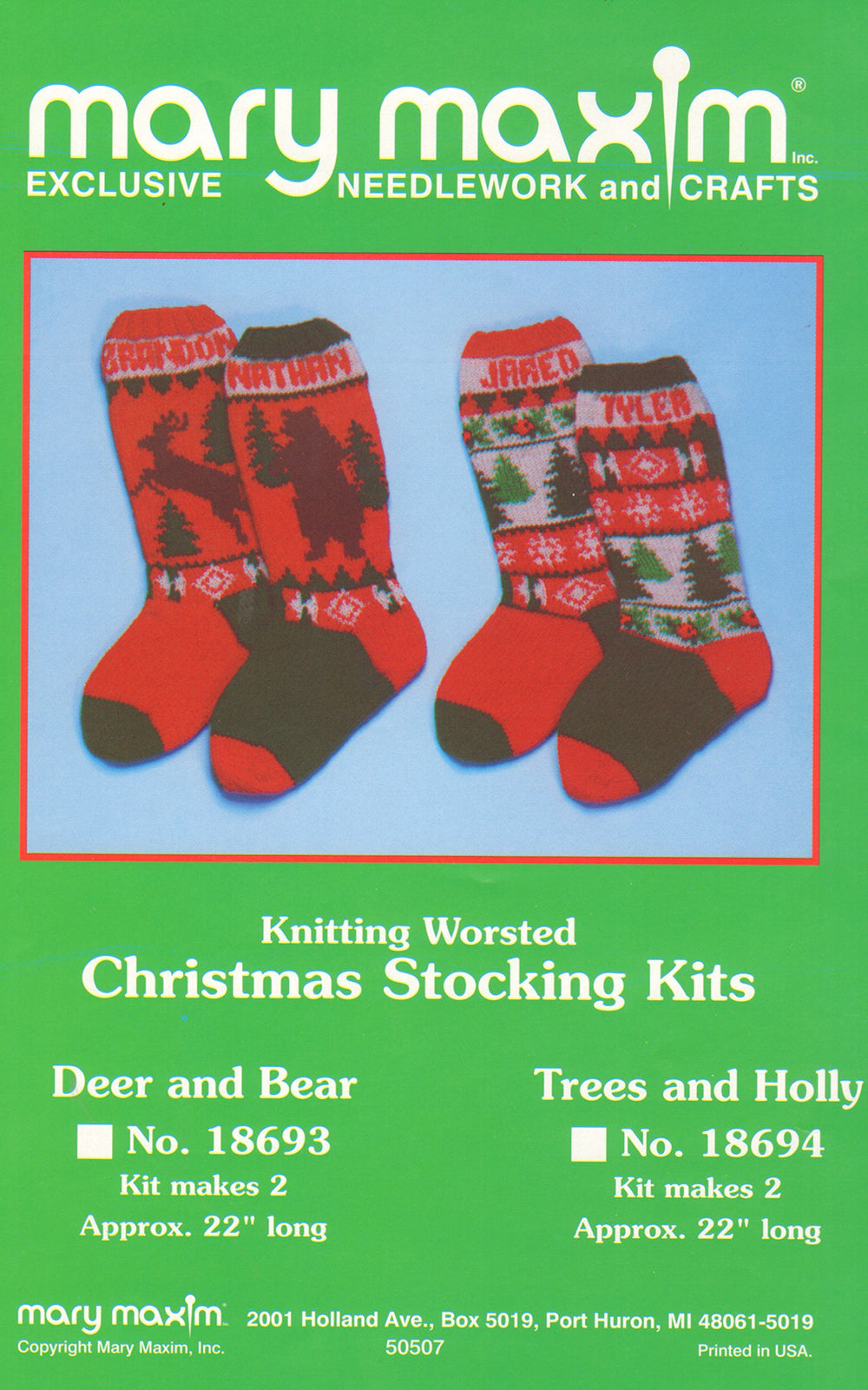 Deer And Bear Stockings Pattern