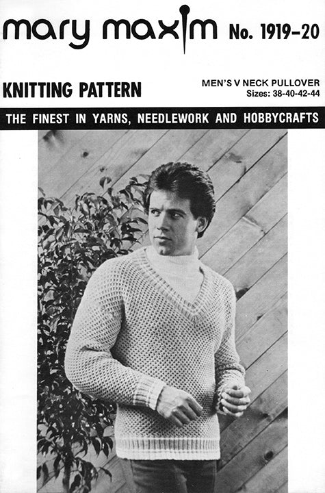 Men's V Neck Pullover Pattern
