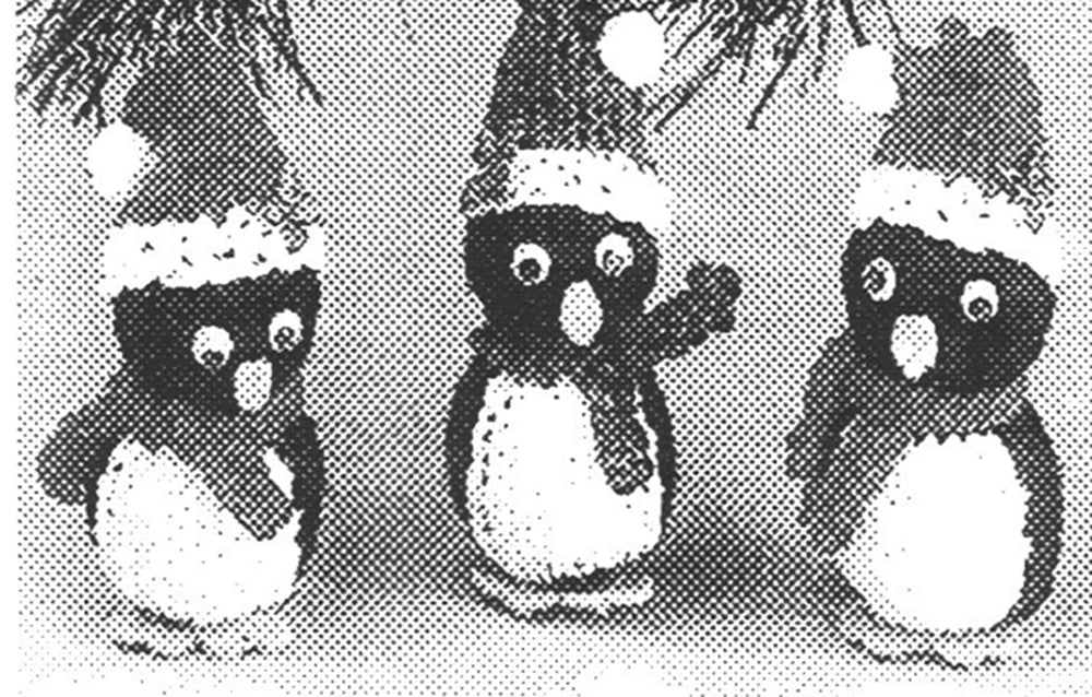 Patrón de adornos de pingüinos