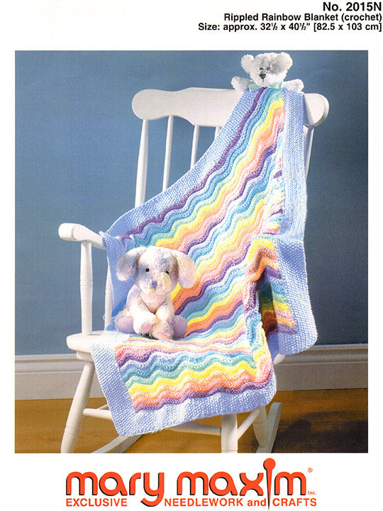 Rippled Rainbow Blanket Pattern