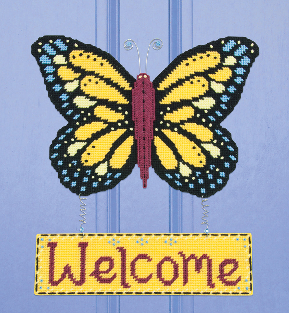 Butterfly Welcome Sign Pattern