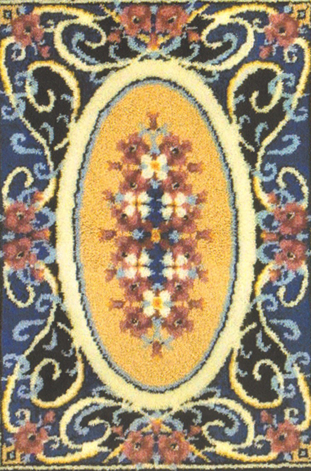 Modèle de tapis à crochet à loquet au trésor floral