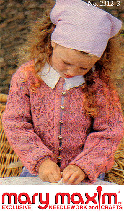 Flower Bud and Cable Panel Cardigan Pattern