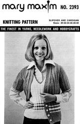 Ribbed Duet Slipover and Cardigan Pattern