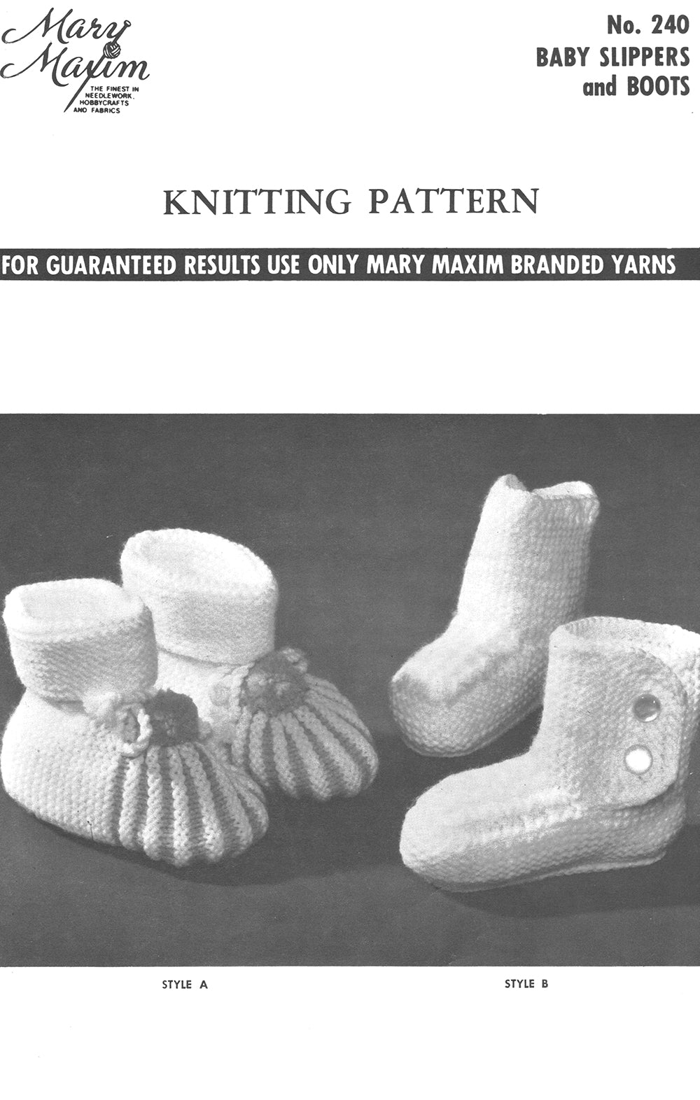 Baby Slippers And Boots Pattern
