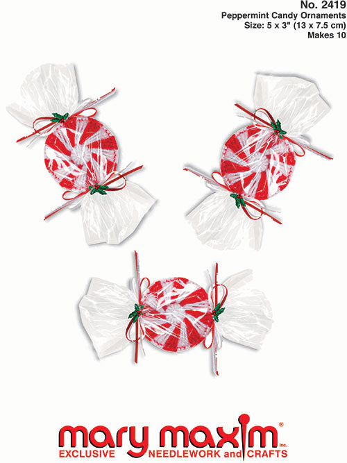 Peppermint Candy Ornaments Pattern