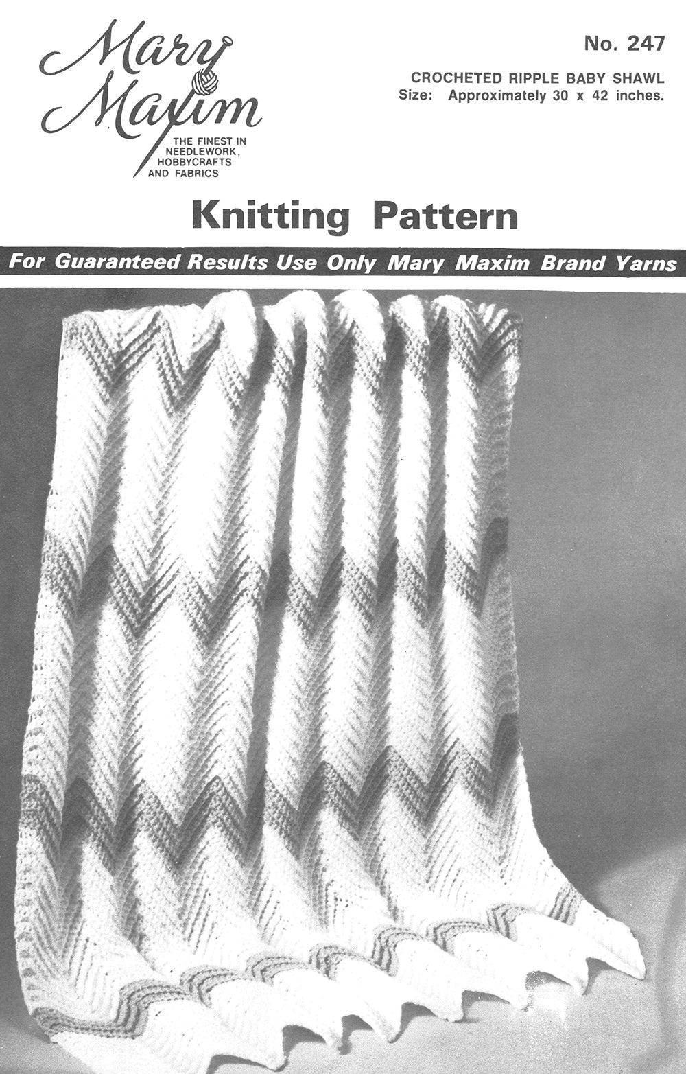 Crocheted Ripple Baby Shawl Pattern