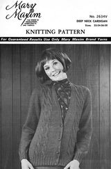 Deep Neck Cardigan Pattern