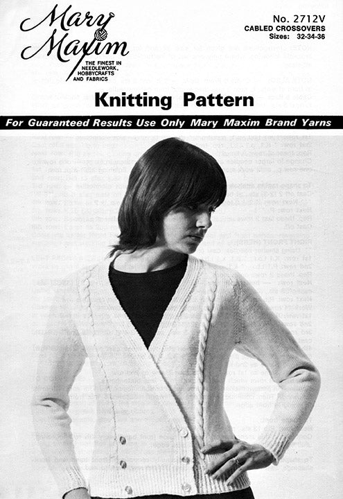 Cabled Crossovers Cardigan Pattern