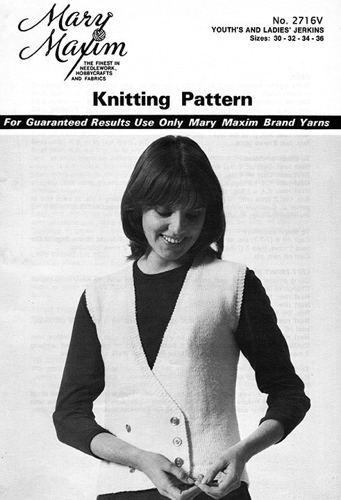 Youth's and Ladies' Jerkins Pattern