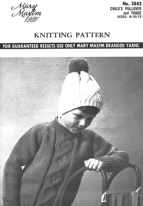 Child's Pullover and Toque Pattern