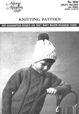 Child's Pullover and Toque Pattern