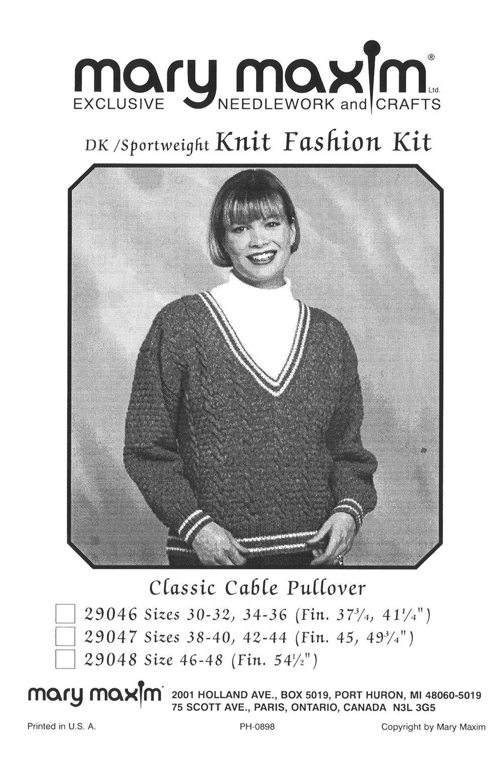 Classic Cable Pullover Pattern