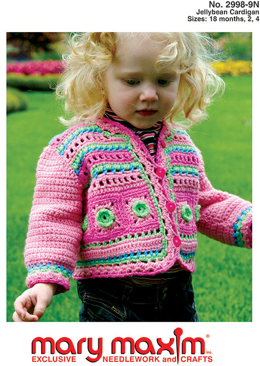 Jellybean Cardigan Pattern – Mary Maxim