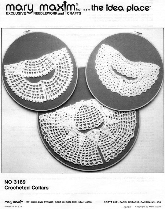 Maxident Crochet Pattern Crocheted Collars Pattern – Mary Maxim