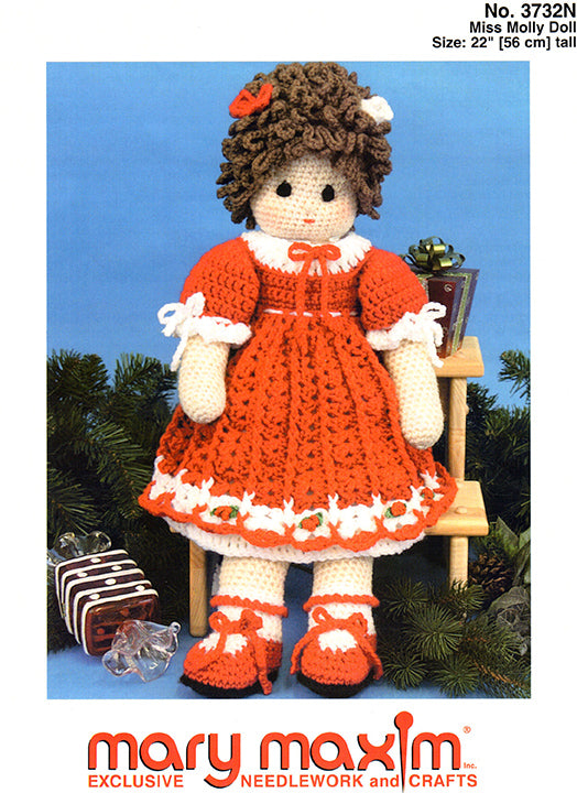 vintage crochet doll dress patterns Dolls Dress Pattern, PDF Crochet Pattern, 15" Doll, Period Dress