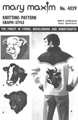 Men's Cow Cardigan Pattern