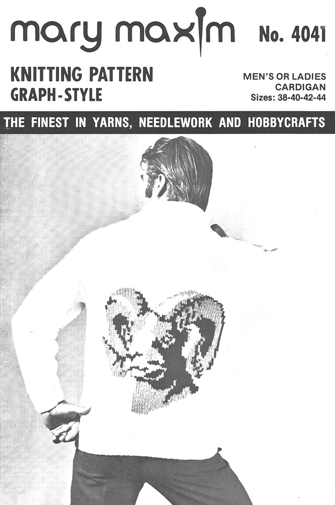 Men's or Ladies' Ram Cardigan Pattern – Mary Maxim