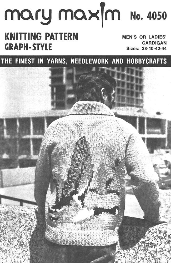 Men's or Ladies' Goose Cardigan Pattern – Mary Maxim