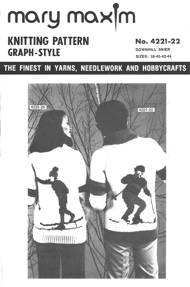 Patrón de suéter de esquiador de descenso