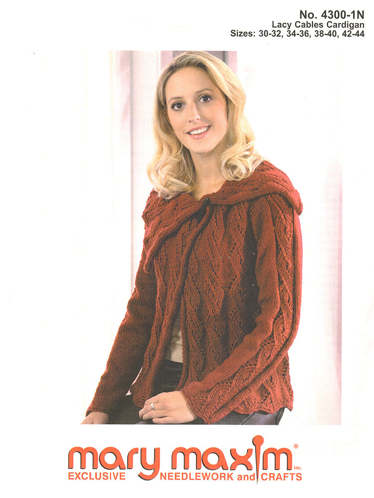 Lacy Cables Cardigan Pattern