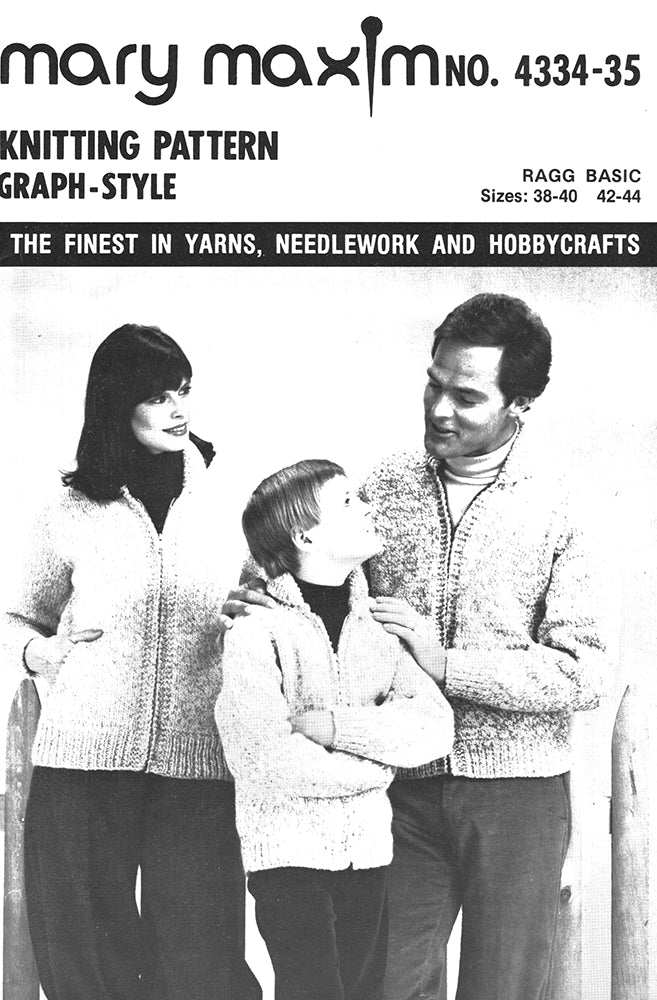 Ragg Basic Cardigan Pattern – Mary Maxim