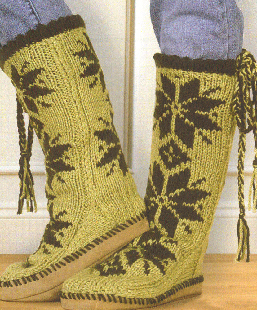 Fair Isle Slipper Socks Pattern