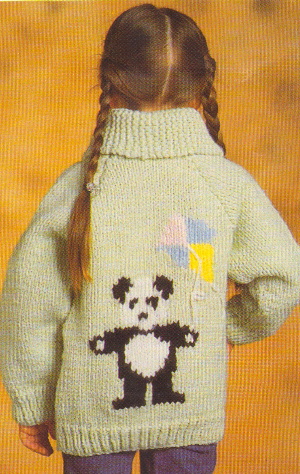 Panda with a Kite Sweater Pattern