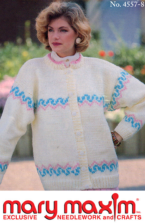 Fair Isle Cardigan Pattern – Mary Maxim
