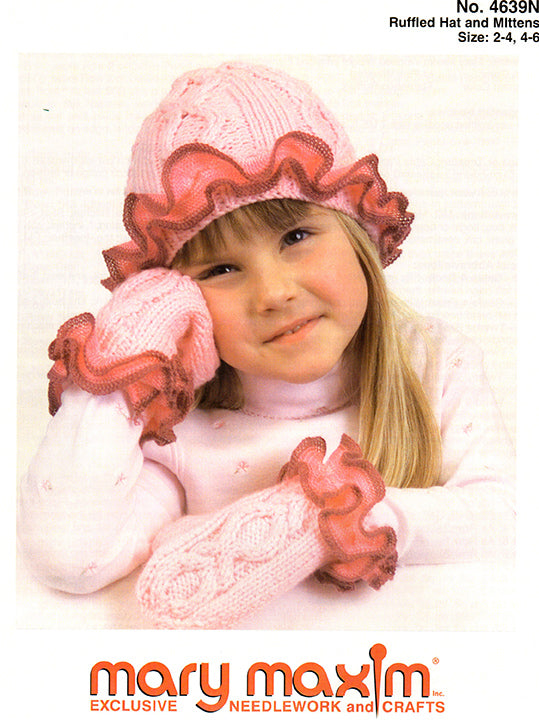 Ruffled Hat and Mittens Pattern