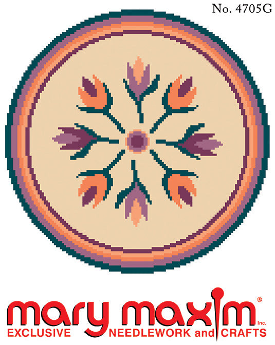 Round Floral Rug Pattern