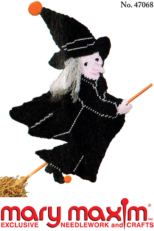 Witch on Broom Pattern