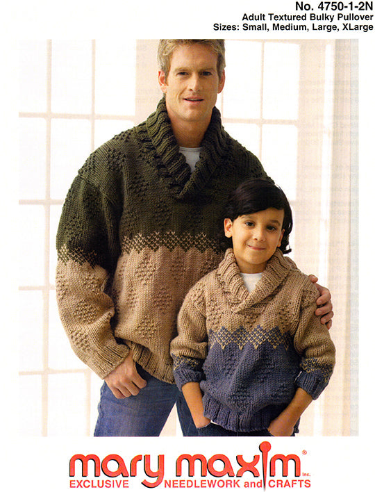 Adult Textured Bulky Pullover Pattern