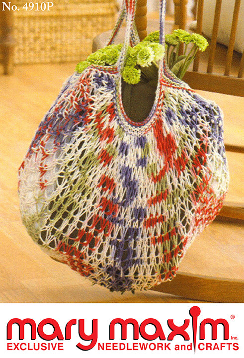 Knit Market Bag Pattern – Mary Maxim