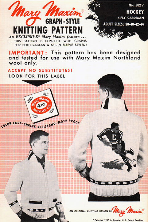 Adult's Hockey Cardigan Pattern – Mary Maxim