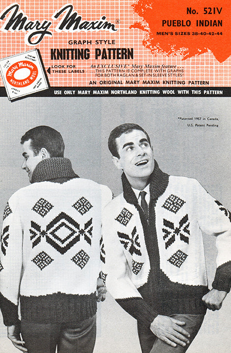 Pueblo Indian Cardigan Pattern – Mary Maxim