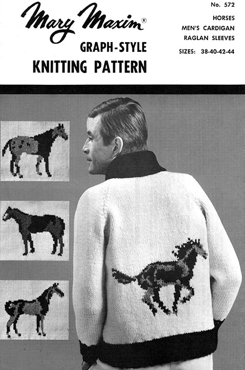 Horses Cardigan Pattern – Mary Maxim