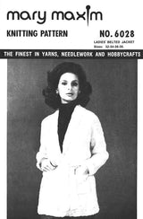 Patrón de chaqueta con cinturón para mujer