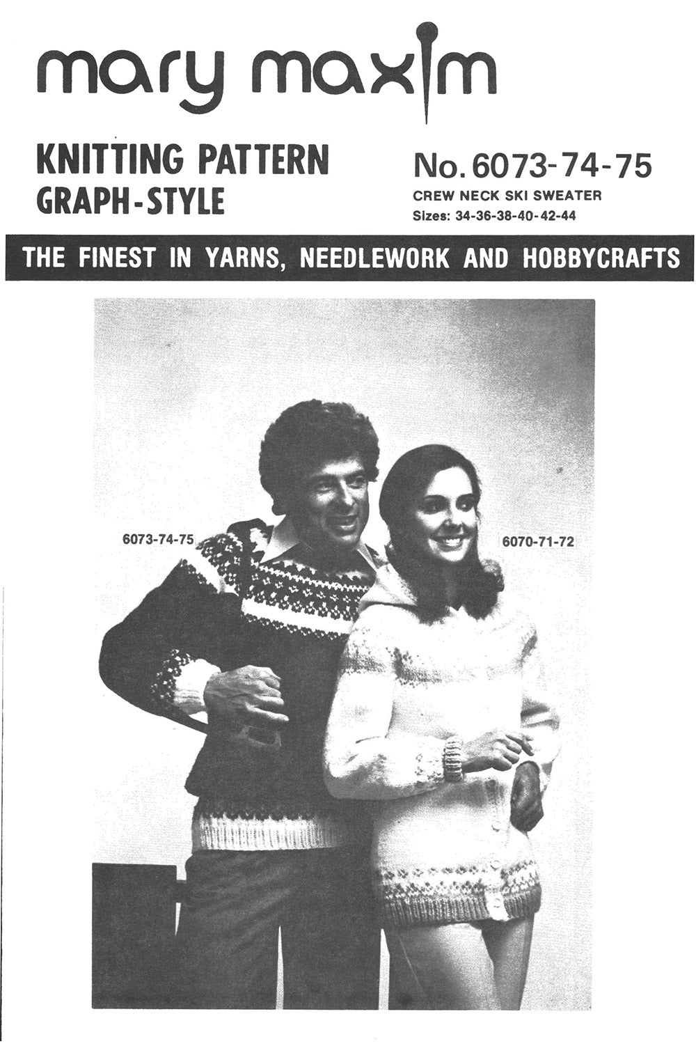 Crew Neck Ski Sweater Pattern