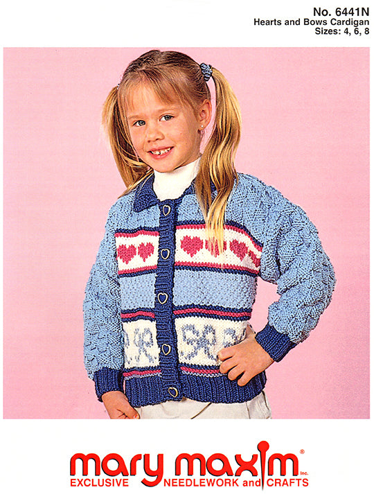 Hearts and Bows Cardigan Pattern