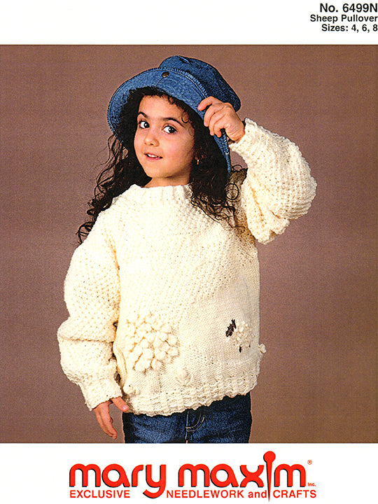 Sheep Pullover Pattern – Mary Maxim
