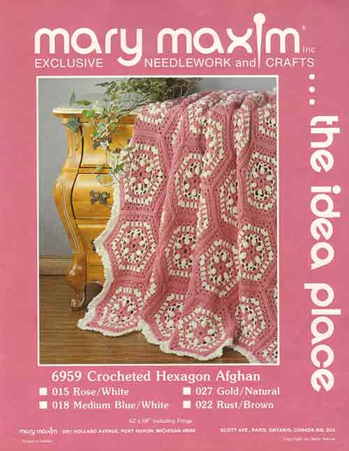 Hexagon Shapes Afghan Pattern