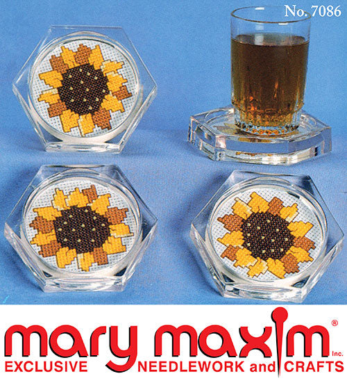 Modèle de dessous de verre tournesol