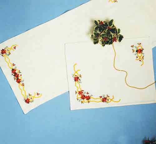 Poinsettia Placemats Pattern