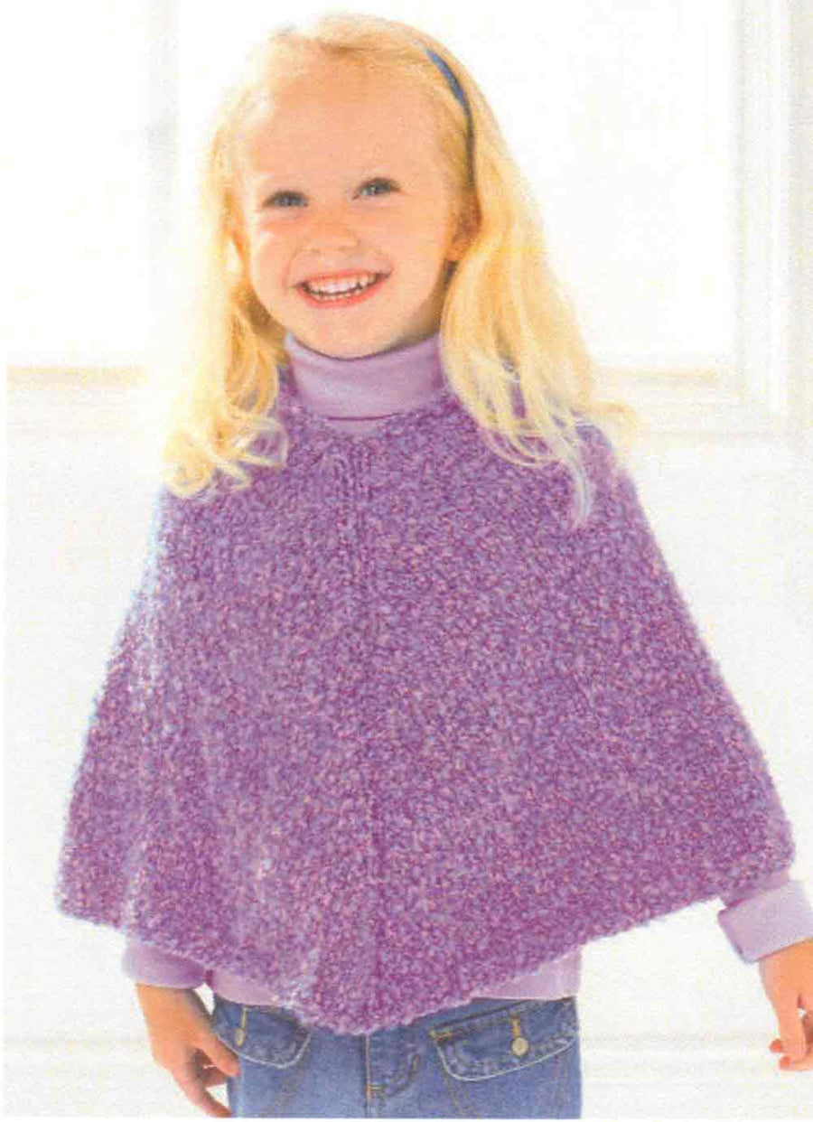 Easy Knit Poncho Pattern – Mary Maxim