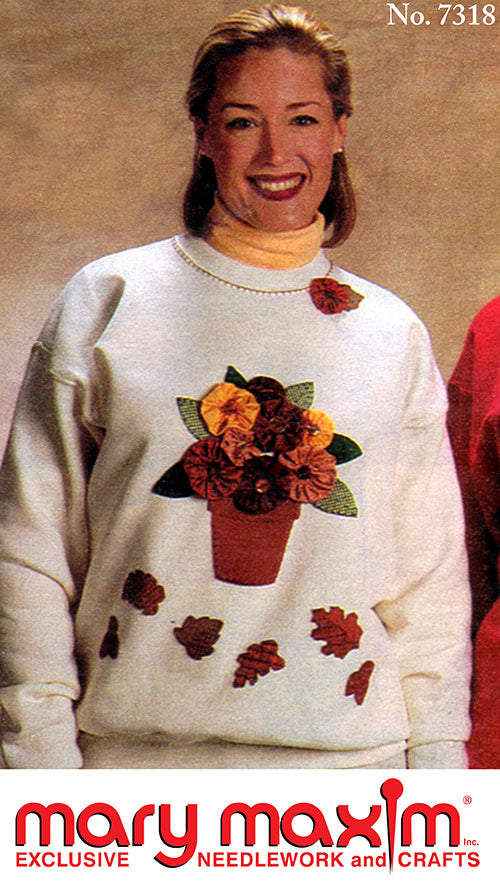 Fall Pot of Flowers Sweatshirt Pattern
